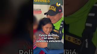 El suboficial PNP William Díaz devolvió la billetera a la vendedora ambulante en SMP [upl. by Neyuq435]