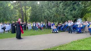 Pellegrinaggio a Lourdes 2023  Omelia di Mons Guido Marini alla Via Crucis con i malati [upl. by Mcfarland]