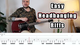 15 Easy Headbanging Riffs with Tabs [upl. by Gino]