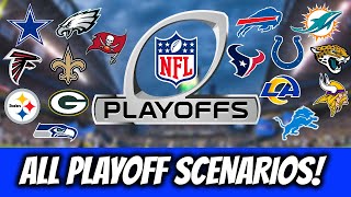 NFL Week 18 Playoff Picture  ALL Scenarios [upl. by Pudendas]