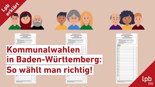 Kommunalwahlen in BadenWürttemberg So wählt man richtig [upl. by Izabel]