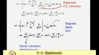 Mod01 Lec18 Relativistic Quantum Mechanics of the Hydrogen Atom [upl. by Gleason382]