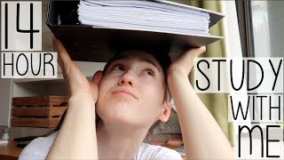 FULL DAY 14 HOUR REVISION STUDY WITH ME IN 14 MINUTES  EXAM SEASON DIARY 005 [upl. by Martinic521]