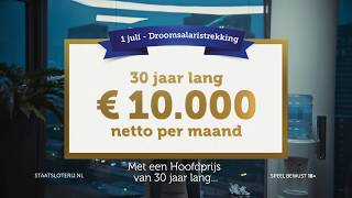 Staatsloterij  1 juli  Droomsalaristrekking 2018 [upl. by Novahs]