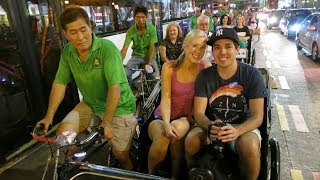 Singapores Chinatown Trishaw Night Tour [upl. by Hachmann]