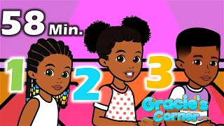 Counting Letters Colors  More Kids Songs and Nursery Rhymes  Gracie’s Corner Compilation [upl. by Ahsinej705]