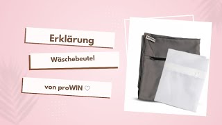 Erklärung Wäschebeutel von proWIN ♡ [upl. by Martella]