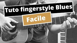 Blues fingerstyle facile  Tutoriel  TAB gratuites [upl. by Galligan802]