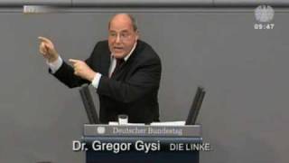 Gregor Gysi DIE LINKE Banken und Spekulanten an Kosten beteiligen [upl. by Eadwina]