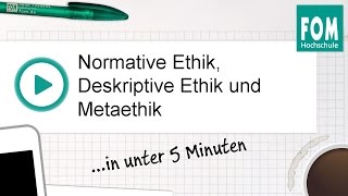 Normative Ethik deskriptive Ethik und Metaethik in unter 5 Minuten  Fast Forward Science 2016 [upl. by Sacks]