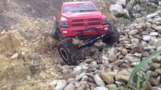 SCX10 Pirate Energy Ram Power Wagon w Boat  Lake Kyle Park [upl. by Attela713]