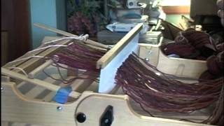 Warping a rigid heddle loom video [upl. by Bogie]