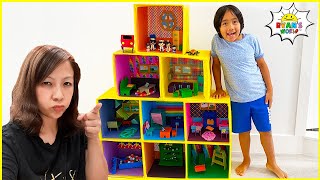 Ryans Giant Doll House Adventure with Mommy and more 1hr kids Video [upl. by Katherina]