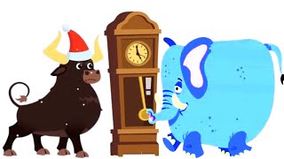 SpecialC Hickory Dickory Dock elephant and bull song 3 Nursery Rhymes amp Kids Songs [upl. by Evyn347]