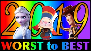 Worst to Best Animated Films of 2019 [upl. by Aibar282]