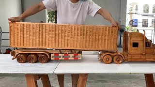 Wooden Car  Wood Art  Wood Craft  Wood Carving  Creative Video [upl. by Eittocs837]