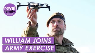 Prince William Flies Drone During Army Live Firing Exercise [upl. by Aralomo152]