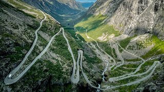 Norway Roadtrip Driving down trollstigen to Andalsnes [upl. by Sirovart]