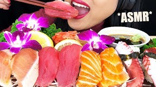 ASMR TUNA amp SALMON amp OCTOPUS EATING SOUNDS  No Talking  Raw Sashimi Nigiri  ASMR Phan [upl. by Bunni]