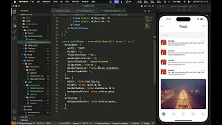 ASMR Programming  React Native Feed Screen Design  No Talking [upl. by Adlez825]