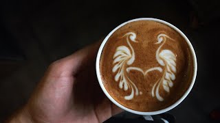 The Most Satysfying Cappuccino Latte Art 2018 [upl. by Arraik12]