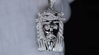 Moissanite Jesus Pendant Iced Out Jesus Pendant Moissanite Jesus Head Pendant Jesus Face Pendant [upl. by Ellehc]