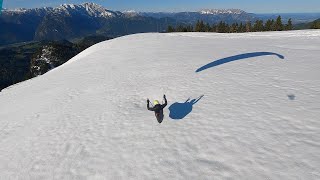 Chasing My Shadow In The Snow  Paragliding [upl. by Novyart733]