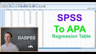 SPSS To APA  Regression Table [upl. by Starlene]