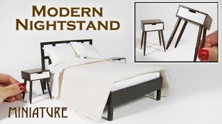 DIY Miniature  Modern Nightstands [upl. by Bruning661]