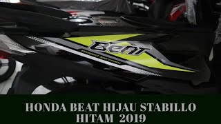 Warna Hijau Stabillonya Bagus Honda Beat CBS Garage Black Stripping 2019 [upl. by Lever]