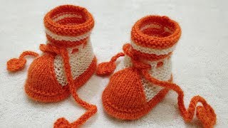 How to Knit Baby Booties [upl. by Aissilem]