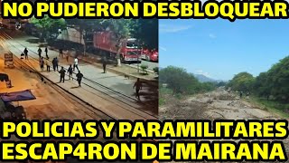 POLICIAS Y UNIÓN JUVENIL CRUCEÑISTA FUERON DESBLOQUEAR SECTOR DE MAIRANA Y SALIERON D3RROTADOS [upl. by Uta542]