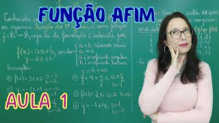 FUNÇÃO AFIM  FUNÇÃO DO 1º GRAU  LEI DE FORMAÇÃO  AULA 1  Professora Angela Matemática [upl. by Elyag]