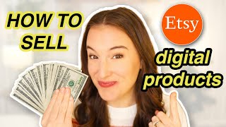 How to sell DIGITAL PRODUCTS on ETSY in 2024 in 4 easy steps [upl. by Colville]