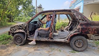 Girl repairs and restores old cars abandoned long ago [upl. by Aduh]