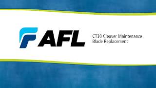 How to replacement the blade for AFL Fujikura CT30 fiber cleaver [upl. by Nadnal]