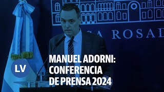 MANUEL ADORNI CONFERENCIA DE PRENSA 2024 “QUEREMOS SER UN PAÍS NORMAL Y ESO NO SE NEGOCIAquot milei [upl. by Htedirem]