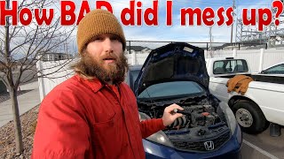 How I almost Ruined this Motor trying to Save it Honda fit Head repair [upl. by Gine20]