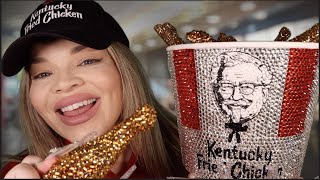 ASMR Doing Your Makeup with Bucket of KFC Fried Chicken [upl. by Ailices]