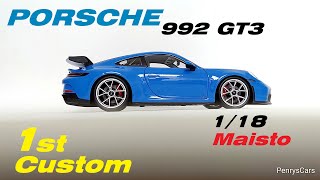 Maisto Porsche 992 911 GT3 custom work 118 Scale [upl. by Zelig]