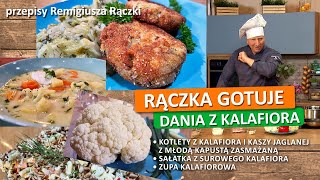 Rączka gotuje kotlety z kalafiora i kaszy jaglanej zupa kalafiorowa sałatka z kalafiora [upl. by Devad]