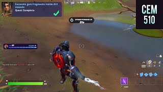 Excavate gem fragments inside dirt mounds Fortnite Shanta Character Style Quests [upl. by Armelda]