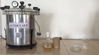 Autoclave  Sterilization Process of Glassware and Nutrient Media by Moist Heat Sterilization [upl. by Marlow]