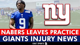 BREAKING Malik Nabers Leaves Giants Practice With Apparent Foot Injury  NY Giants News [upl. by Ecienal]