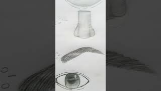 Drawing of Lip nose eyebrow eyes comment for the steps [upl. by Francklyn435]