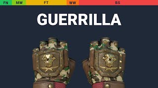 Bloodhound Gloves Guerrilla  Skin Float And Wear Preview [upl. by Oidualc]