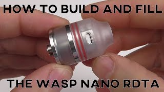 HOW TO BUILD WICK AND FILL THE OUMIER WASP NANO RDTA  Tutorial [upl. by Malvia]