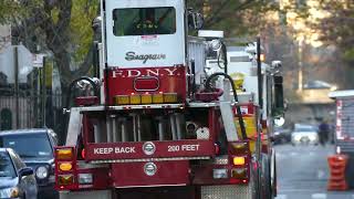 FDNY Engine 221 and Ladder 104 get toned out to Box 0212 [upl. by Nnairet]