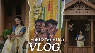 Wedding Evening Vlog 📸 Haldi amp Dhakshina Function  Malayalam haldi vlog AparnaParameswaran [upl. by Rosio896]