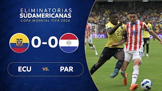 ECUADOR vs PARAGUAY 00  RESUMEN  ELIMINATORIAS SUDAMERICANAS  FECHA 9 [upl. by Conn]